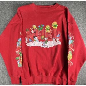 Vintage Tultex Christmas Sweatshirt Sweater Women’s Size 2XL Red